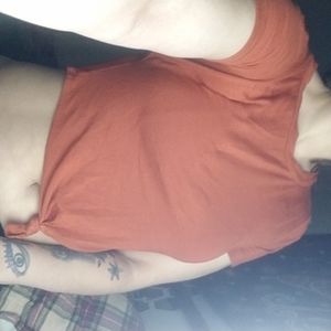 burnt orange crop top